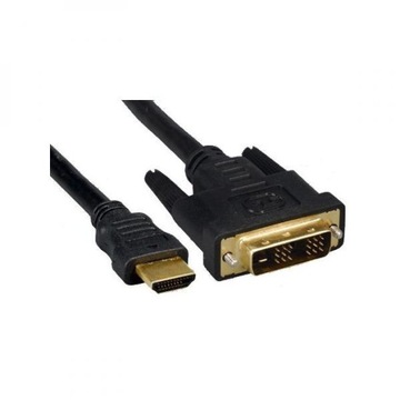 Видеокабель DVI (18+1) M - HDMI M, 2м, позолоченные разъемы, черный