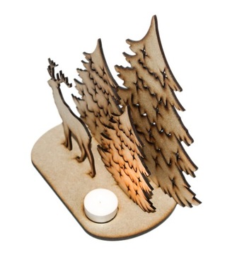 Подставка для новогодних украшений, РОЖДЕСТВЕНСКАЯ СВЕЧА, Светодиодная елка