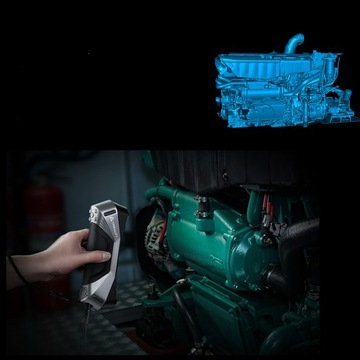 Skaner 3D Creality CR-Scan Raptor laser niebieski + podczerwień