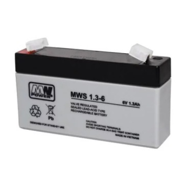 Аккумулятор AGM MWS 1.3-6 1.3Ah 6V ДЛЯ ЖЕЛЕЗНЫХ ДОРОГ