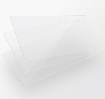 Бесцветный PLEXI Плита PLEXI, нарезанная толщиной 3 мм.