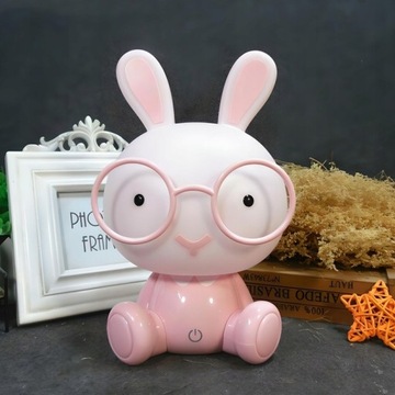 НАСТОЛЬНАЯ ЛАМПА Ночник ДЛЯ ДЕТЕЙ Светодиодная детская лампа в виде кролика 3 РЕЖИМА Света