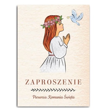 Zaproszenia na Pierwszą Komunię Świętą 10 sztuk