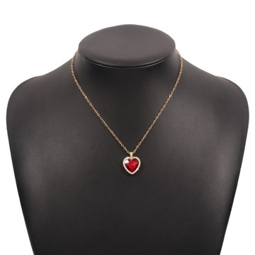 New Trend Elegant Jewelry Red Crystal Heart