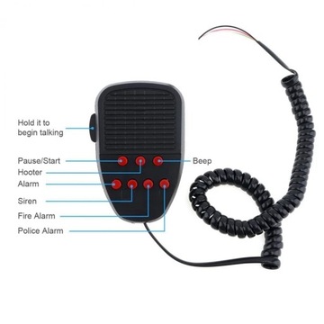 СИНЯЯ СВЕТОДИОДНАЯ ЛАМПА СТРОБОСКОПА НА КРЫШЕ ПОЛИЦИИ + ПОЛИЦЕЙСКАЯ СИРЕНА