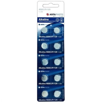 BATERIA AGFAPHOTO ALKALINE AG8 LR55 LR1120 BL10
