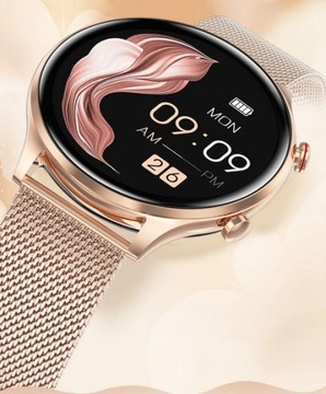 Zegarek Damski Smartwatch z Funkcją Rozmowy Menu PL + 2 PASKI + SŁUCHAWKI