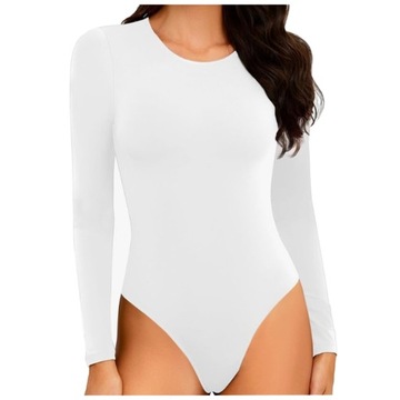 BODY DŁUGI RĘKAW DAMSKIE BAWEŁNA BASIC CZARNY