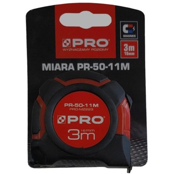 PRO MIARA ZWIJANA 3m PR-50-11M ( MAGNES ) 3M X 16MM MIARA MIARKA METRÓWKA