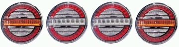 Lampa Zespolona tylna LED OKRĄGŁA KOMPLET Naczepa Przyczepa AUTO Laweta