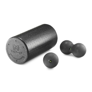 ZESTAW ROLLERÓW 3 w 1 Wałek duoball piłka 8 cm |wałek do masażu | rolowanie
