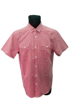 Koszula męska w kratę Americanos czerwony rozmiar M