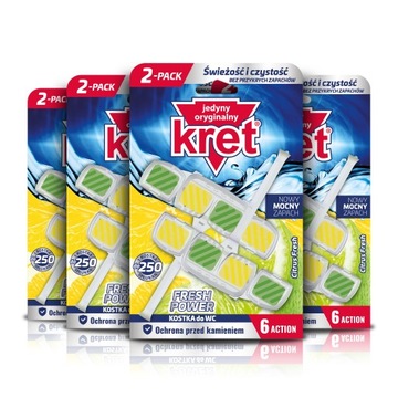 KRET Kostka do WC Citrus fresh 2x40g Zestaw 4 op