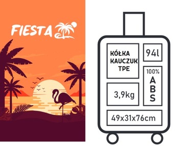 БОЛЬШОЙ ЧЕМОДАН FIESTA ДОРОЖНАЯ СУМКА НА 4 КОЛЕСА XXL FOSTER 28 ДЮЙМОВ 94 Л ЗЕЛЕНЫЙ
