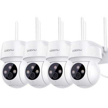 KAMERA OBROTOWA ZEWNĘTRZNA WIFI 2K 3MPx FULL HD Nagrywanie 24/7 IP KAMERA×4