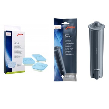 Tabletki Jura 61848 Odkamieniające 9 szt + Filtr 24232 CLARIS Smart Plus