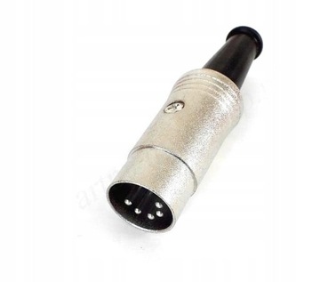 wtyk DIN5 WM-545 5-PIN MIDI UNITRA metalowy