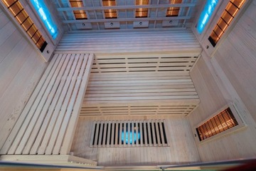 SAUNA NA PODCZERWIEŃ INFRARED Z KAMIENIAMI SOLI HIMALAJSKIEJ 180X160X200CM