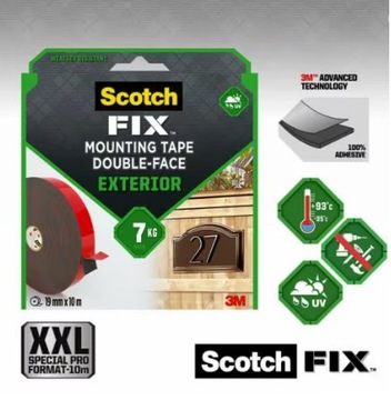 Лента наружного монтажа 3M Scotch-Fix 411-Long-F 19ммх10м