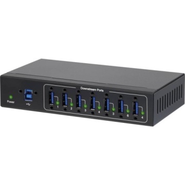 Концентратор USB 3.0, Renkforce, 7 x USB 3.0, черный