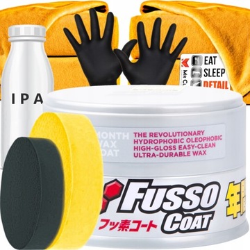 SOFT99 FUSSO LIGHT COAT 12 MONTHS TWARDY WOSK DO SAMOCHODU LAKIER AUTA 200G