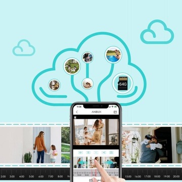 Уличная поворотно-наклонная камера Wi-Fi ICSEE 3 МП с отслеживанием движения 1536p ЧЕРНАЯ SD