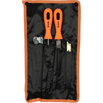 НАБОР ДЛЯ ЗАТОЧКИ ЦЕПИ КРУГЛЫЙ ПЛОСКИЙ НАПИЛЬНИК 4 ММ 4 ЭЛЕМЕНТА YATO