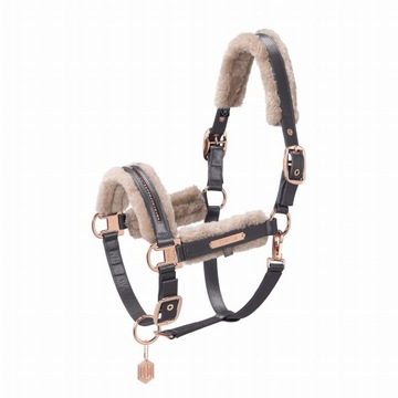 ЭСКАДРОН Холтер GLAMSLATE ИСКУССТВЕННЫЙ МЕХ С ДВОЙНОЙ ПИНЬЦЕЙ HERITAGE 24 СЕРЫЙ БАЗАЛЬТ ПОЛНЫЙ