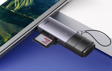 СЧИТЫВАТЕЛЬ КАРТ ПАМЯТИ BASEUS COMPACT SD/TF MAX. USB-АДАПТЕР USB-C емкостью 2 ТБ