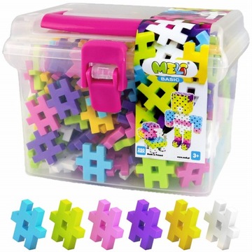 KLOCKI KONSTRUKCYJNE MELI Basic Pink TravelBox 250