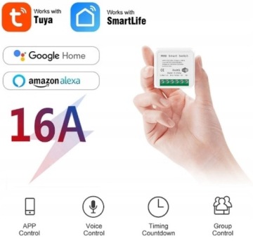 Умный настенный выключатель TUYA WI-FI 16A