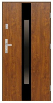 Drzwi zewnętrzne 68mm GI28 BLACK ZŁOTYDĄB 90 PRAWE