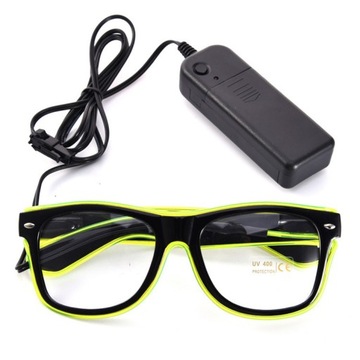 OKULARY LED świecące nerdy neonowe karnawał