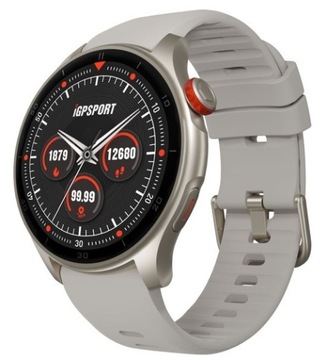 Zegarek sportowy z GPS Smartwatch IGPSport LW10 silver titanium