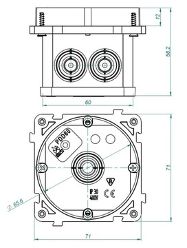 СИСТЕМНАЯ КОРОБКА ДЛЯ ДЕРЕВЯННЫХ ДОМОВ P-DD60 SIMET