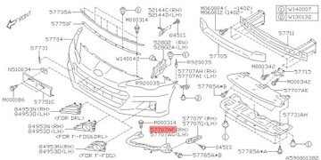 SUBARU BRZ GT86 VÝZTUHA SVĚTLA NÁRAZNÍK PŘEDNÍ PRAVÝ 57707CA002 ORIGINÁLNÍ