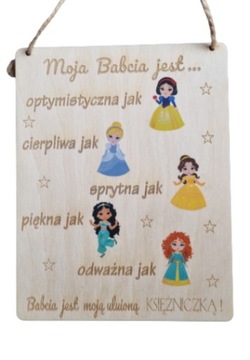 Tabliczka dla babci mamy , księżniczka grawer