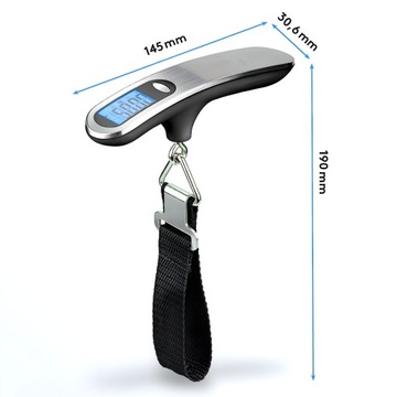 WeiHen RĘCZNA WAGA BAGAŻOWA hakowa W PODRÓŻ PODRÓŻNA SAMOLOTOWA 40kg