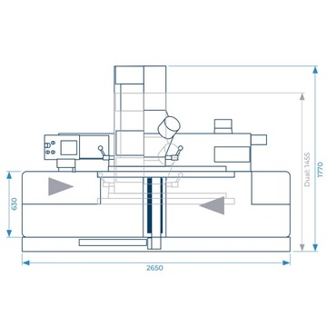 Wyrówniarko grubościówka wyrówniarka grubiarka 630mm 7,5kW wał nożowy125mm