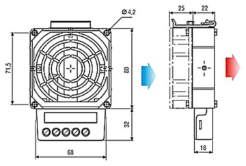 Нагревательный вентилятор HVL-031-100W