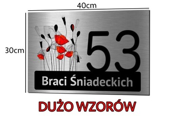 Tabliczka numer domu dibond czesany tablica