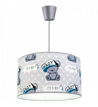 LAMPA SUFITOWA WISZĄCA DZIECIĘCA ŻYRANDOL LED ABAŻUR MISIU