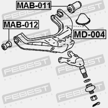 САЙЛЕНТБЛОК ПЕРЕДНЕГО РЫЧАГА NISSAN TERRACAN 2001-2006 гг.