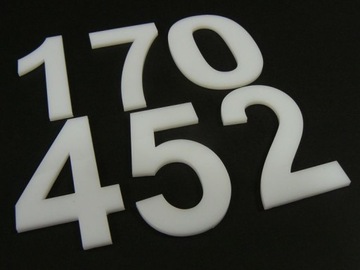 Цифра для номера двери из оргстекла белая 10см, 10 шт.