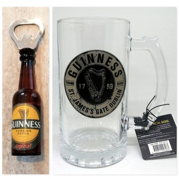 GUINNESS HARP szklany KUFEL 44cl harfa + otwieracz NO2