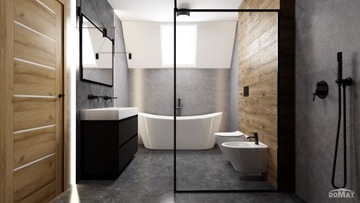 Дизайн ванной комнаты - 3D визуализация + проекции