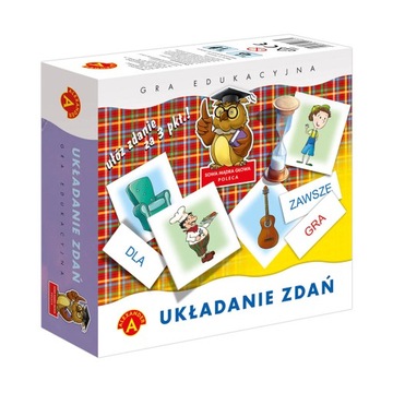 Gra edukacyjna dydaktyczna logiczne myślenie Układanie zdań dla dzieci 7+