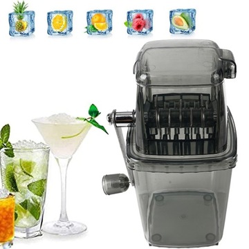 KRUSZARKA DO LODU TWORZYWO /STAL MANUALNA RĘCZNA -CZARNY