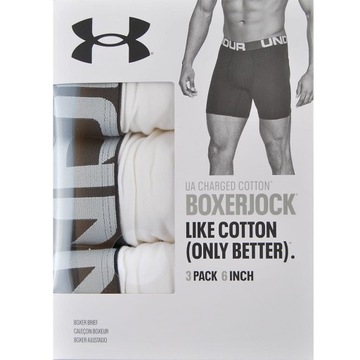 BOKSERKI MĘSKIE UNDER ARMOUR MAJTKI SPORTOWE BAWEŁNA KOMFORT 3PAK 1363617