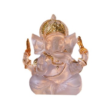 Figurka z żywicy God Ganesh przezroczysta 7,6x7,5x